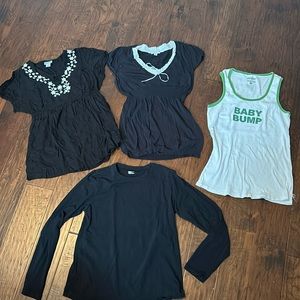 Bundle of Four (4) Maternity Tops. Size M